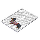 Dachshund met poly Sweater Notitieboek (Linkerzijde)