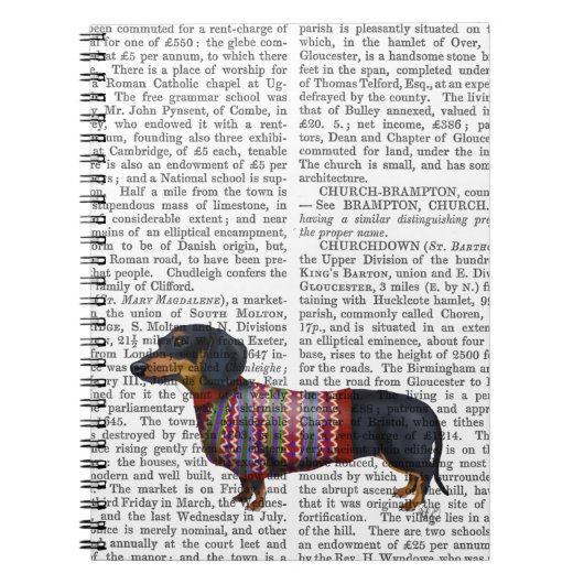 Dachshund met poly Sweater Notitieboek (Voorkant)