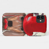 Dachshund met Red Top Hat Case-Mate iPhone Case (Achterkant (horizontaal))