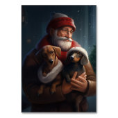 Dachshund met sinterklaas feestelijke kerst kaart (Achterkant)