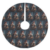 Dachshund met sinterklaas feestelijke kerst kerstboom rok (Voorkant)