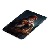 Dachshund met sinterklaas feestelijke kerst magneet (Linkerzijde)