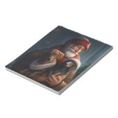 Dachshund met sinterklaas feestelijke kerst notitieblok (Linkerzijde)