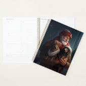 Dachshund met sinterklaas feestelijke kerst planner (Display)