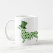 Dachshund met St. Patrick's Day Pet Koffiemok (Links)