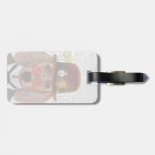 Dachshund met Steampunk Bowler Pet Bagagelabel (Achterkant horizontaal)