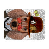 Dachshund met Steampunk Bowler Pet Magneet (Horizontaal)