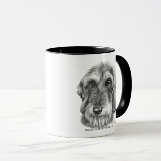 Dachshund met wirespeed mok (Voorkant rechts)