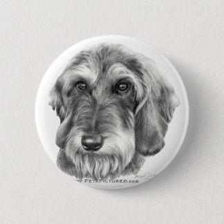 Dachshund met wirespeed ronde button 5,7 cm