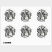 Dachshund met wirespeed ronde sticker (Vel)