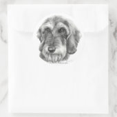Dachshund met wirespeed ronde sticker (Tas)