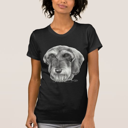 Dachshund met wirespeed t-shirt (Voorkant)