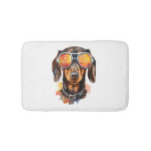 Dachshund met zonnebril badmat (Voorkant)