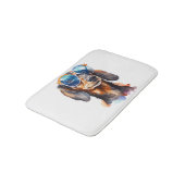 Dachshund met zonnebril badmat (Gekanteld)