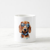 Dachshund met zonnebril koffiemok (Center)