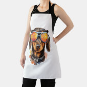 Dachshund met zonnebril schort (Insitu)