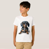 Dachshund met zonnebril t-shirt (Voorkant volledig)