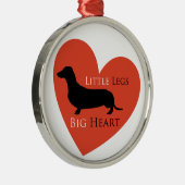 Dachshund Metalen Ornament (Rechts)