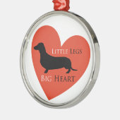 Dachshund Metalen Ornament (Links)
