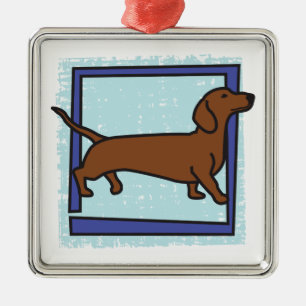 Dachshund Metalen Ornament