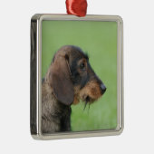 Dachshund Metalen Ornament (Rechts)