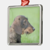 Dachshund Metalen Ornament (Links)