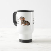 Dachshund Mijn Beste Vriend Custom Name Travel Mok (Voorkant links)