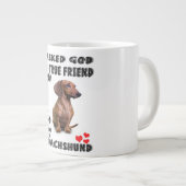 Dachshund Miniature Gift, Sause Dog, Weenie Wog Grote Koffiekop (Voorkant rechts)