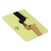 Dachshund Mistletoe Kiss - Wiener Dog Kerstmis Magneet (Rechterzijde)