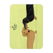 Dachshund Mistletoe Kiss - Wiener Dog Kerstmis Magneet (Verticaal)