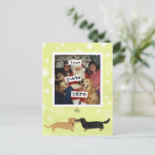 Dachshund Mistletoe Wiener Dogs Photo Template Briefkaart (Staand voorkant)