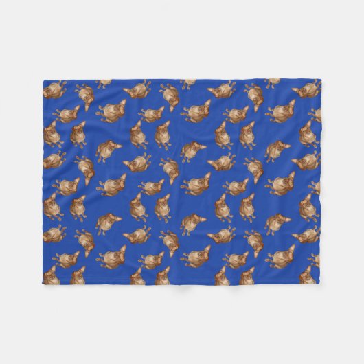 Dachshund Mix Hond Fleece Deken (Voorkant (Horizontaal))