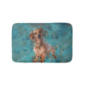 Dachshund Mixed Media Art Badmat (Voorkant)