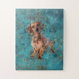 Dachshund Mixed Media Art Legpuzzel