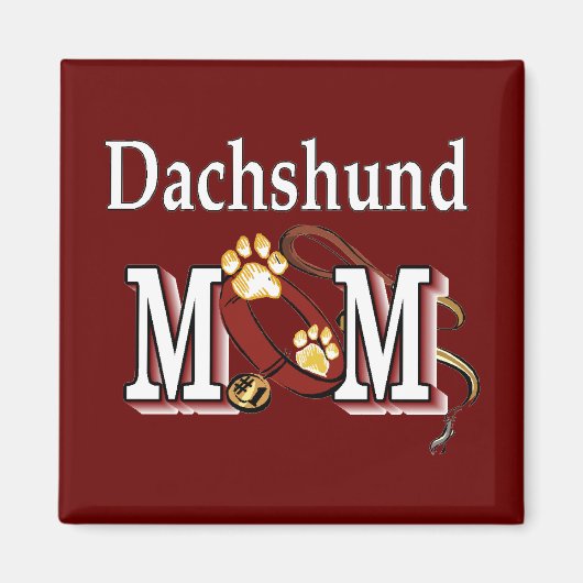 Dachshund Moeder Cadeaus Magneet (Voorkant)