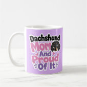 Dachshund Moeder en Er Trots Op Koffiemok (Links)
