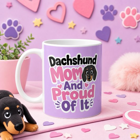 Dachshund Moeder en Er Trots Op Koffiemok