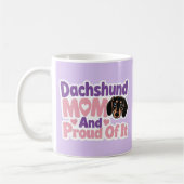 Dachshund Moeder en Trots erop Koffiemok (Links)