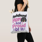 Dachshund Moeder en Trots erop Tote Bag (Dichtbij)