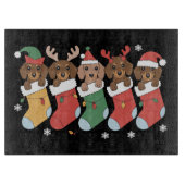 Dachshund Moeder Kerst Geschenk voor hondenliefheb Snijplank (Voorkant)