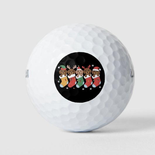 Dachshund Moeder Kerst Hond Liefhebber Cadeau Nieu Golfballen (Voorkant)