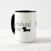 Dachshund Moeder Mok voor Wiener Hondenliefhebbers (Voorkant links)