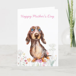 Dachshund Moederdag Kaart