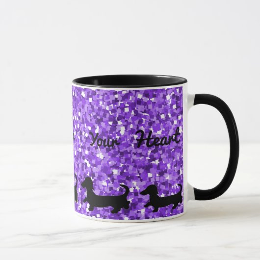 Dachshund Mok Doxie Cadeau Weense Hond Silhouet (Rechts)