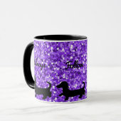Dachshund Mok Doxie Cadeau Weense Hond Silhouet (Voorkant links)