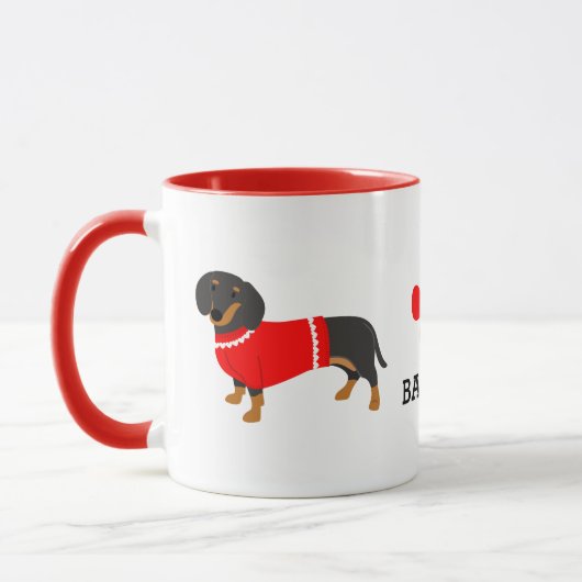 Dachshund Mok gepersonaliseerd (Links)