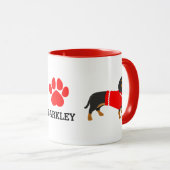 Dachshund Mok gepersonaliseerd (Voorkant rechts)