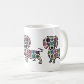 Dachshund - Mok met gekleurde koffie (Voorkant rechts)