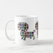 Dachshund - Mok met gekleurde koffie (Links)