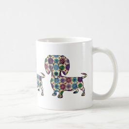Dachshund - Mok met gekleurde koffie